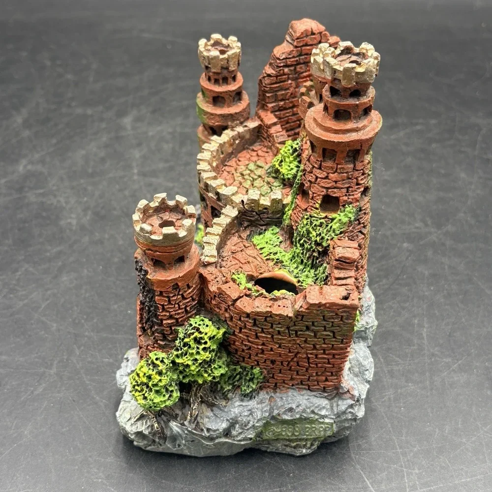Aquarium Castle Heavy Red Brick Vibrant Colors